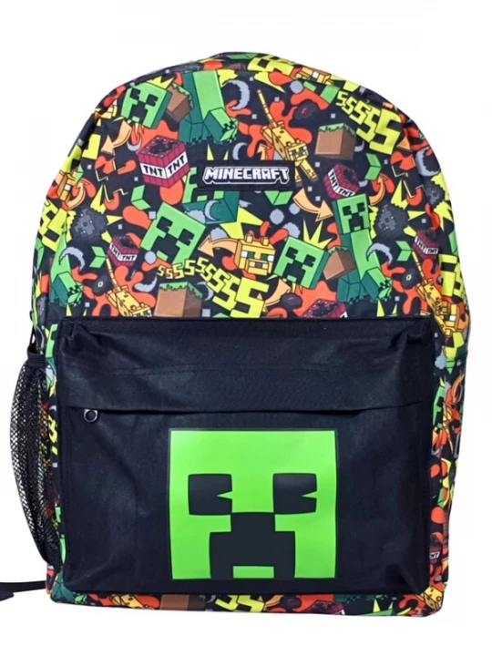 Foto van product Minecraft Rugzak 'Minecraft Backpack Kids – Creeper – Black / Green – School Bag with Laptop Compartment' kiwi