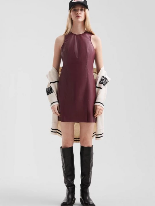 Foto van product Mini-jurk in lederlook QS rood