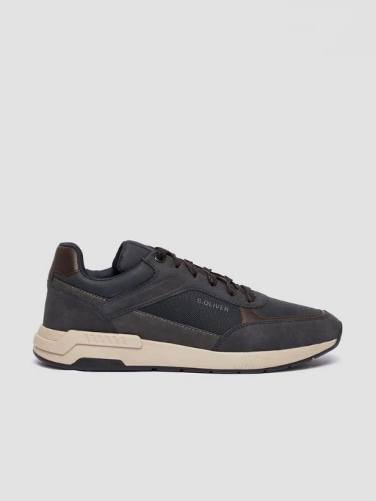 Foto van product Minimalistische veterschoenen van imitatieleer s.Oliver blauw