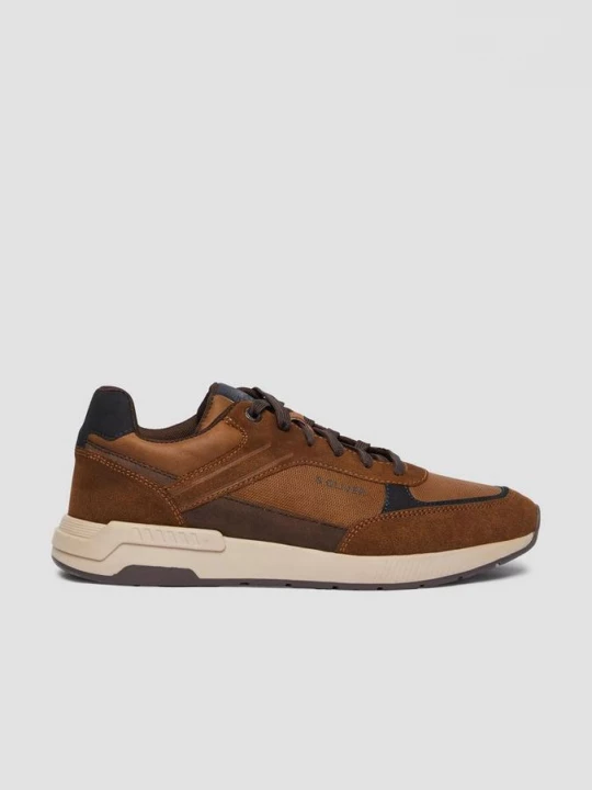 Foto van product Minimalistische veterschoenen van imitatieleer s.Oliver bruin