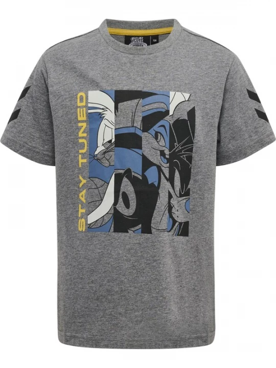 Foto van product minimum Shirt 'Space Jam Tres' duifblauw / grijs gemêleerd / zwart / wit