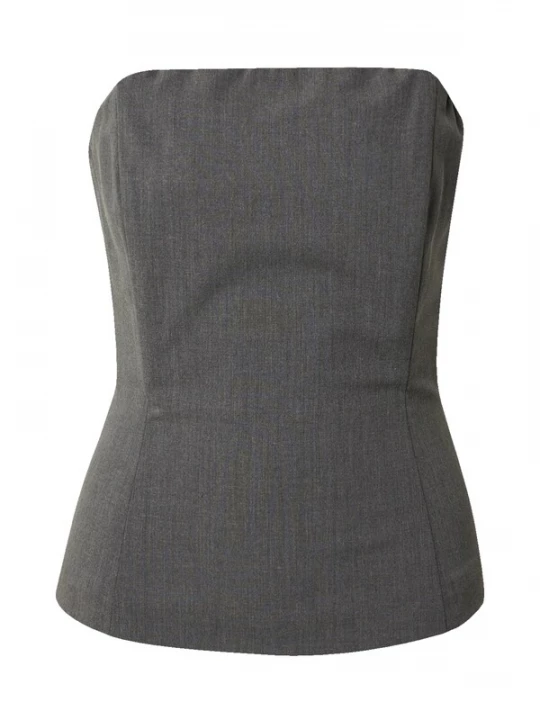 Foto van product minimum Top 'Zandras' donkergrijs