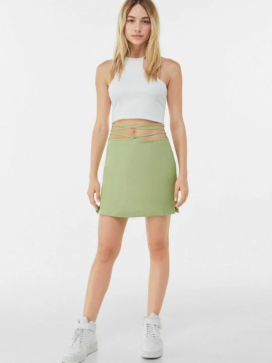 Foto van product Minirok Bershka groen