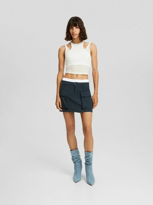 Foto van product Minirok Bershka koningsblauw