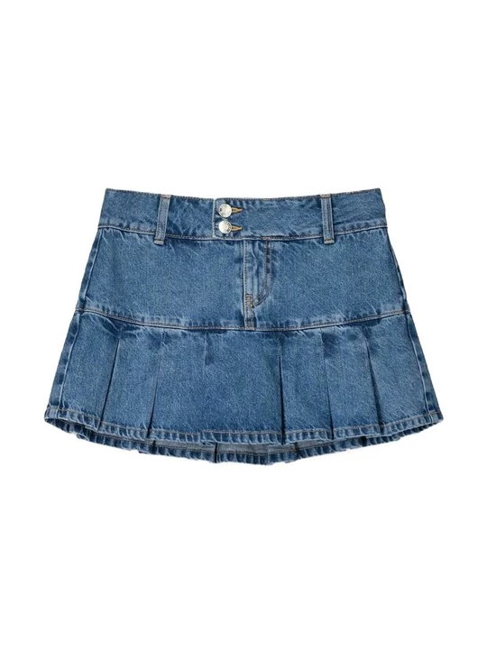 Foto van product Minirok Bershka lichtblauw denim