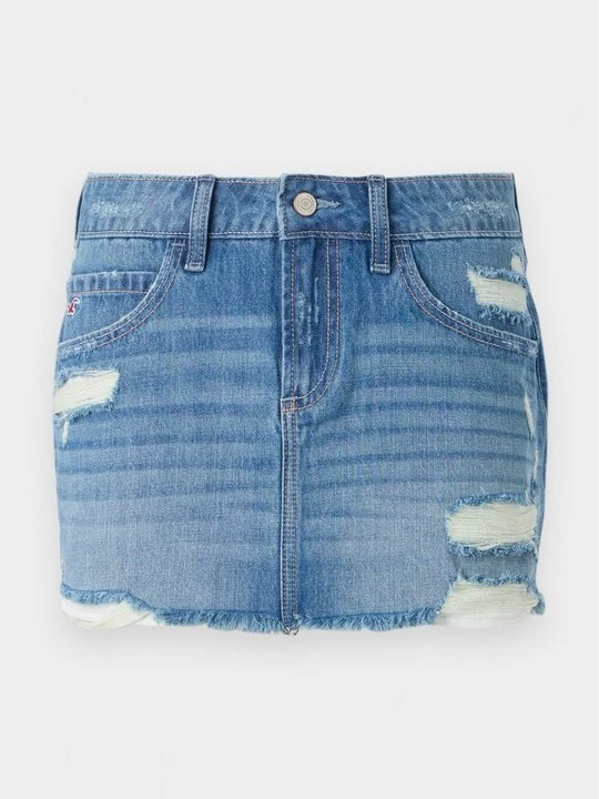 Foto van product Minirok Hollister Co. donkerblauw denim