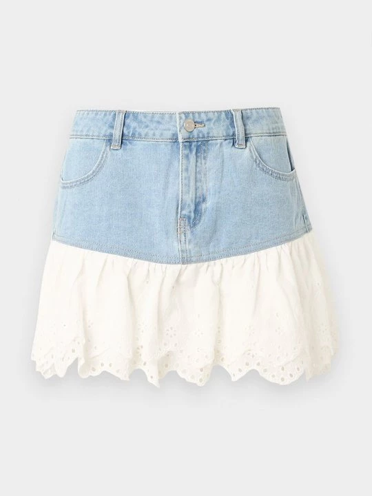 Foto van product Minirok Only lichtblauw denim