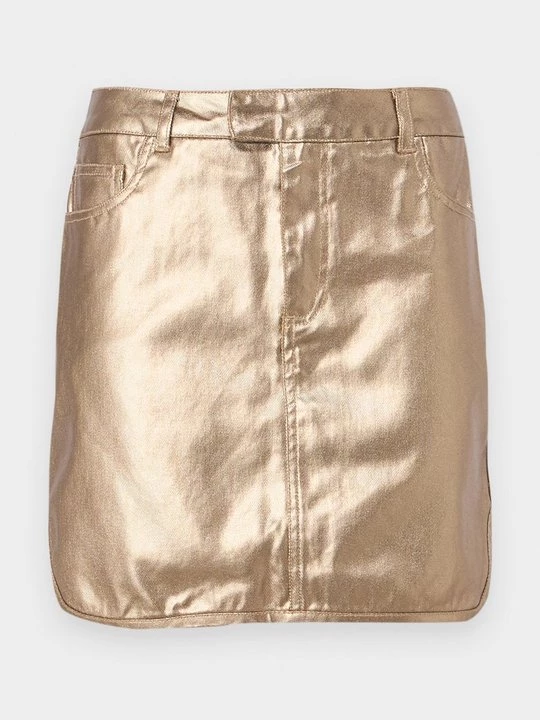 Foto van product Minirok Pieces goudkleurig