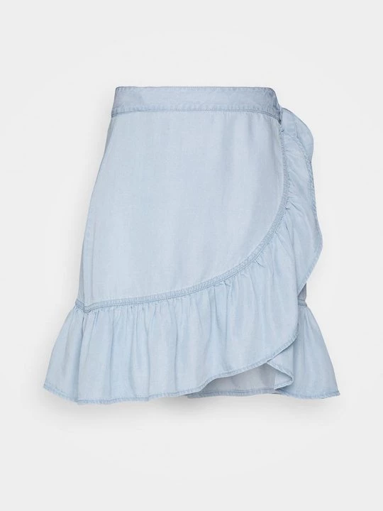 Foto van product Minirok Pieces lichtblauw denim