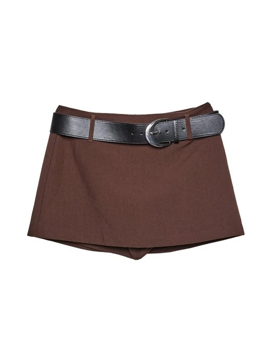 Foto van product Minirok Stradivarius donkerbruin
