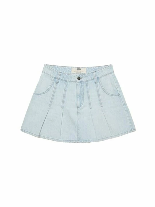 Foto van product Minirok Stradivarius lichtblauw denim
