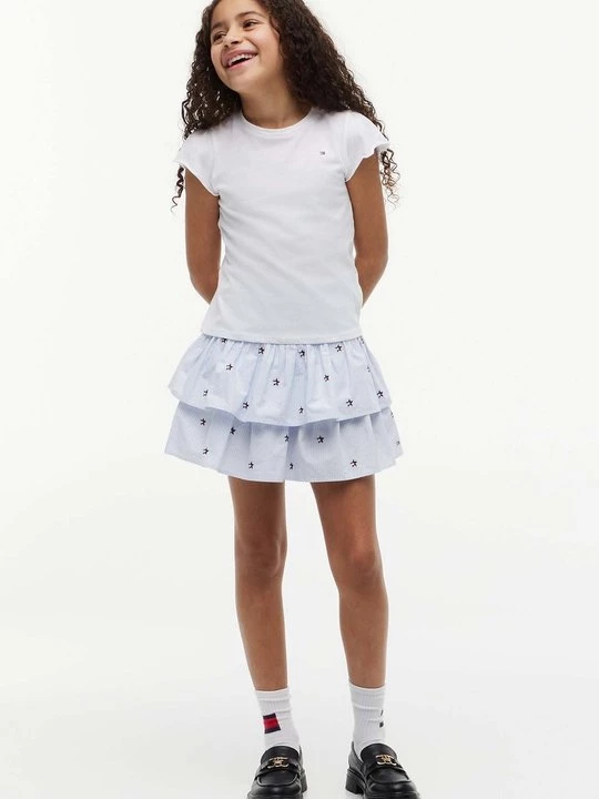 Foto van product Minirok Tommy Hilfiger lichtblauw