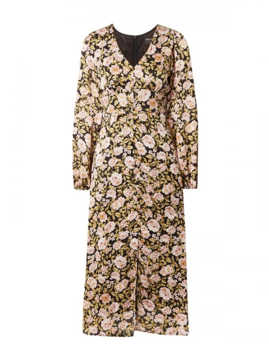 Foto van product MINKPINK Jurk 'ELIZA' olijfgroen / riet / poederroze / zwart