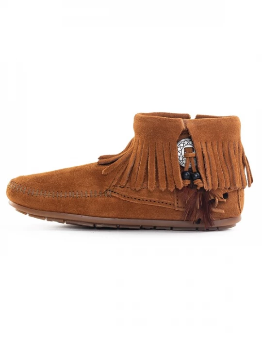 Foto van product Minnetonka Enkellaarsjes 'Concho' kastanjebruin / zwart / zilver