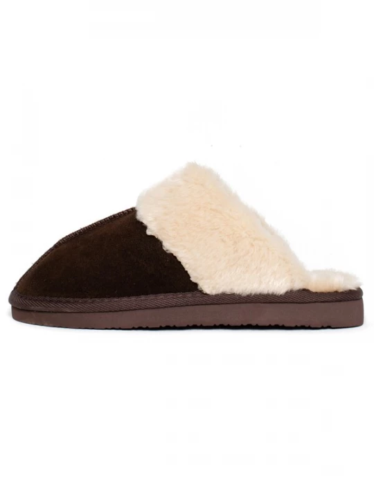 Foto van product Minnetonka Huisschoenen 'Chesney Slide' crème / bruin