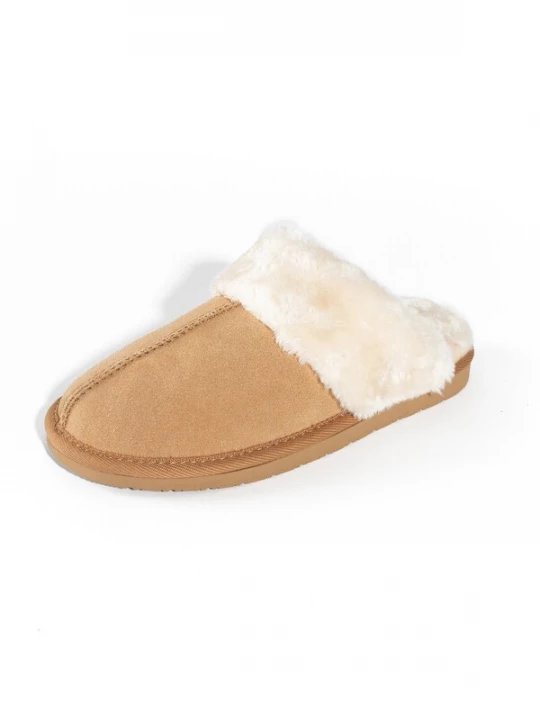 Foto van product Minnetonka Huisschoenen 'Chesney Slide' crème / lichtbruin