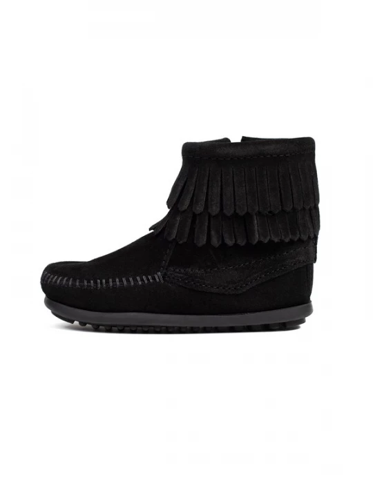Foto van product Minnetonka Laarzen 'Double fringe' zwart