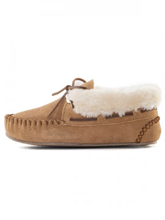 Foto van product Minnetonka Mocassins 'Chrissy' bruin / wit