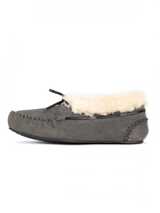 Foto van product Minnetonka Mocassins 'Chrissy' grijs / wit