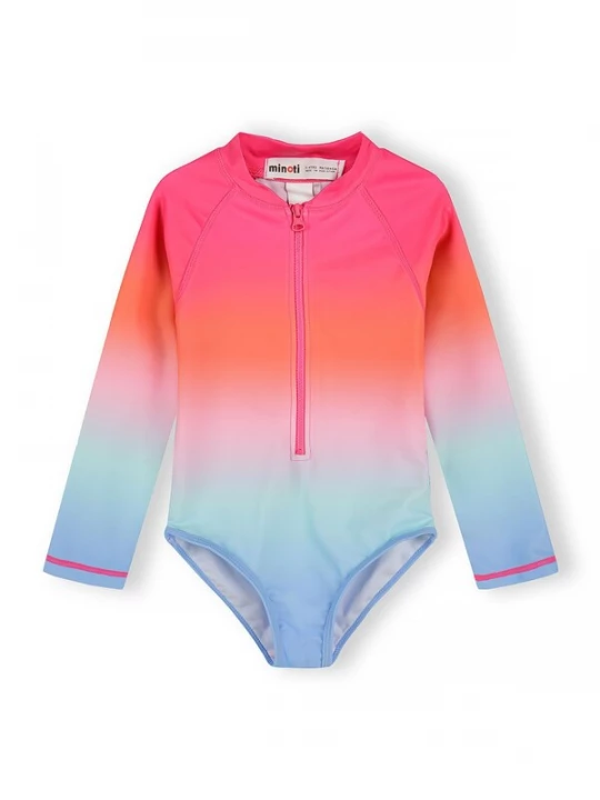 Foto van product MINOTI Badpak blauw / oranje / pink