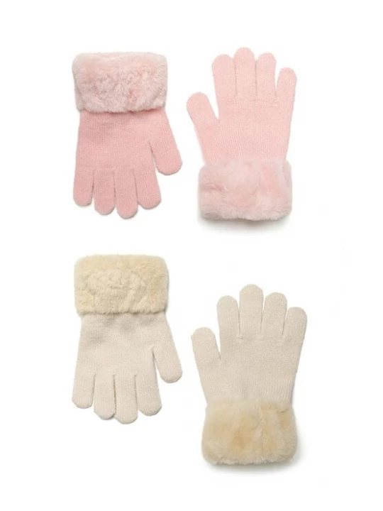 Foto van product MINOTI Handschoenen pasteelgeel / pink