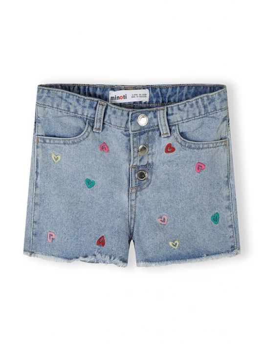 Foto van product MINOTI Jeans turquoise / blauw denim / geel / lichtroze