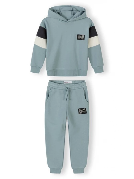 Foto van product MINOTI Joggingpak blauw / zwart / wit
