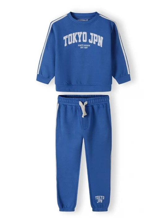 Foto van product MINOTI Joggingpak kobaltblauw / wit