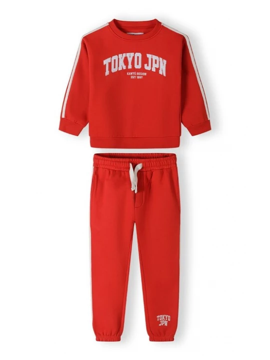 Foto van product MINOTI Joggingpak rood / wit