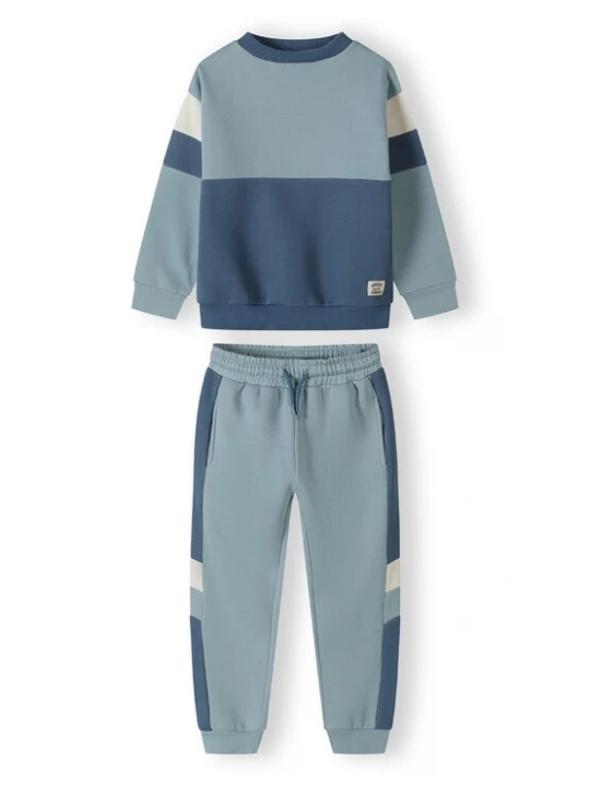 Foto van product MINOTI Joggingpak smoky blue / donkerblauw / wit