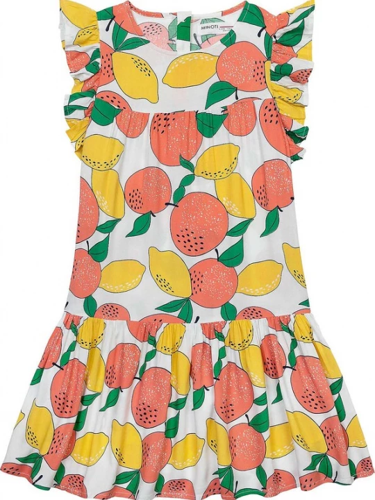 Foto van product MINOTI Jurk 'FRILL' gemengde kleuren / wit