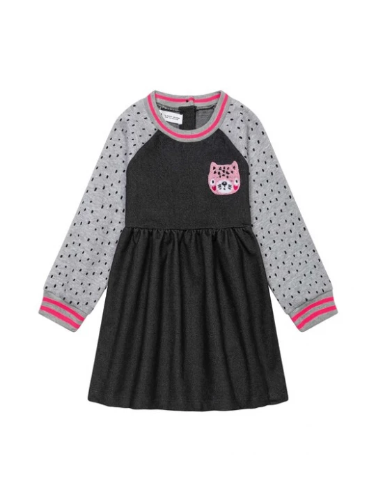 Foto van product MINOTI Jurk grijs / pink / wit