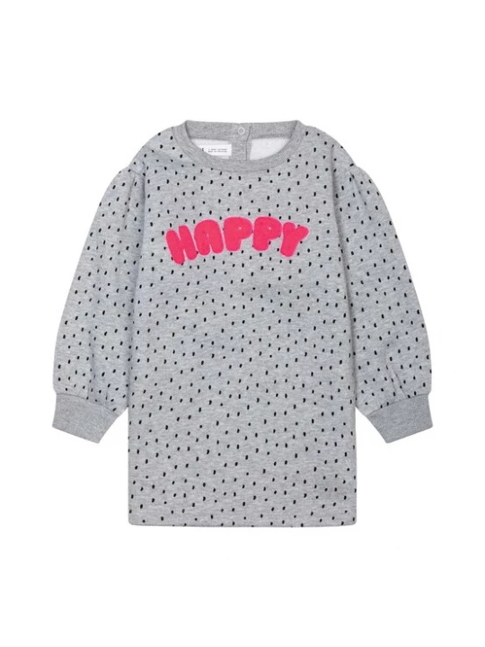 Foto van product MINOTI Jurk grijs / pink / zwart