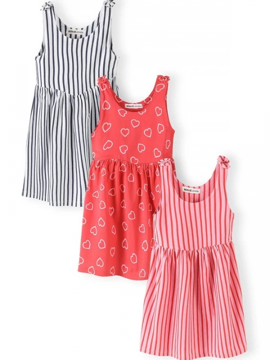 Foto van product MINOTI Jurk marine / pink / rood / wit