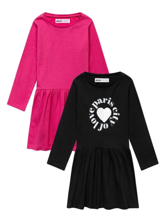 Foto van product MINOTI Jurk pink / zwart / wit