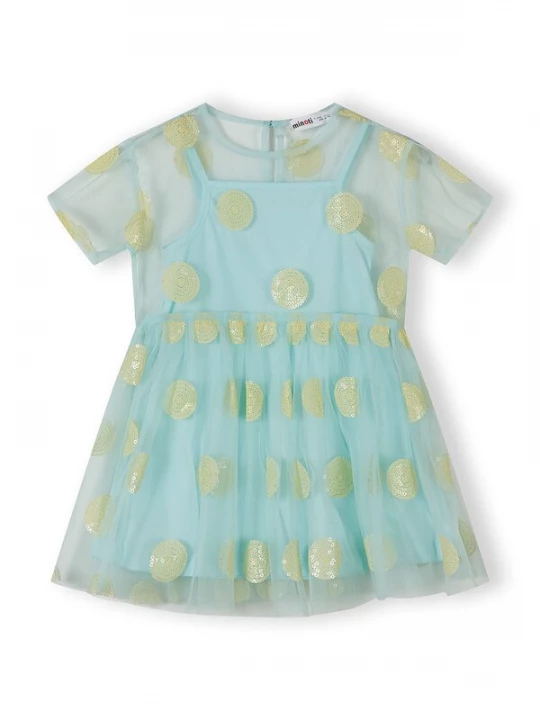 Foto van product MINOTI Jurk turquoise / goud