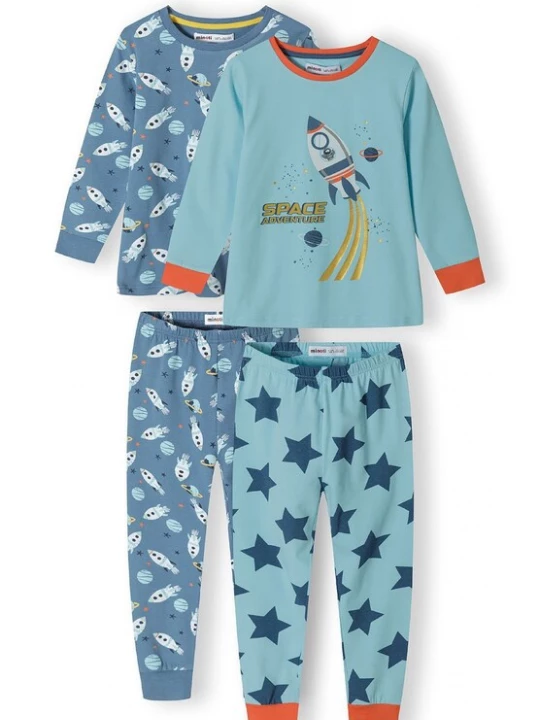 Foto van product MINOTI Nachtkledij turquoise / duifblauw / donkerblauw / wit