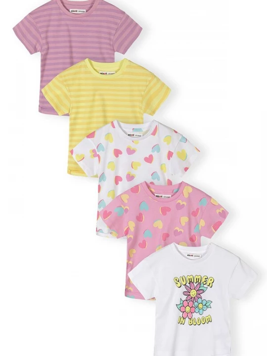 Foto van product MINOTI Shirt geel / sering / lichtroze / wit