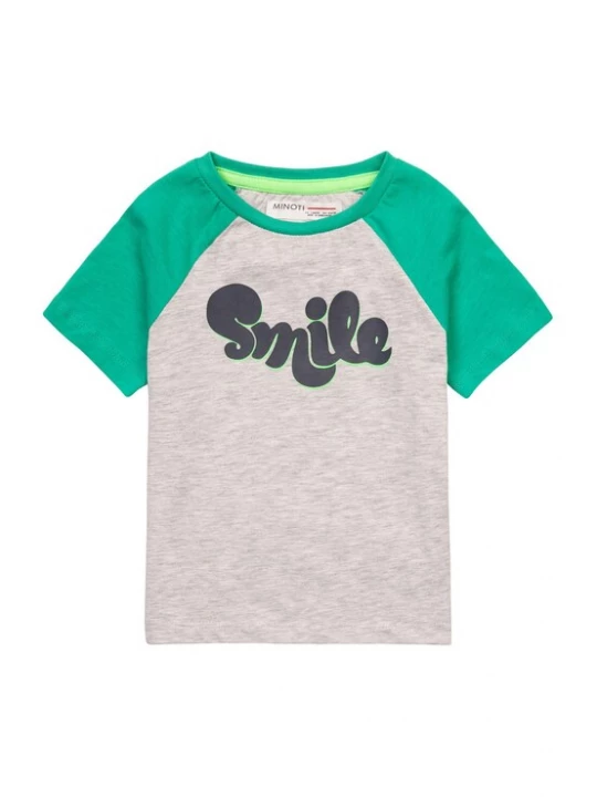 Foto van product MINOTI Shirt grijs / groen / zwart