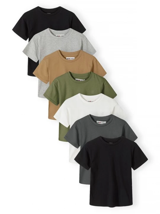 Foto van product MINOTI Shirt lichtbruin / grijs / donkergroen / zwart / wit