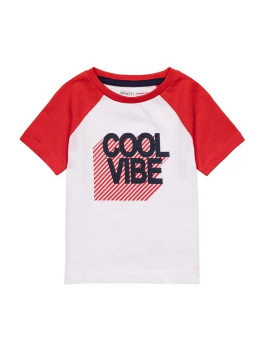 Foto van product MINOTI Shirt rood / zwart / wit