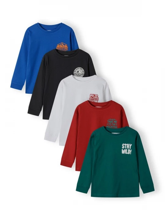 Foto van product MINOTI Shirt royal blue / koningsblauw / lichtgrijs / groen / rood / zwart