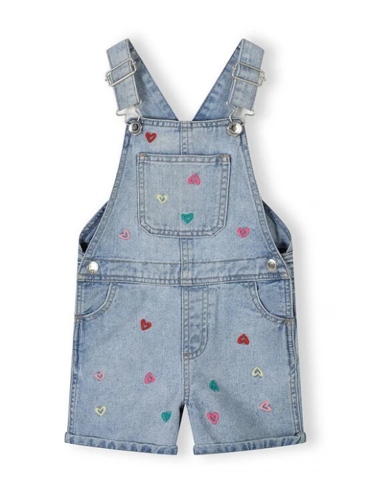 Foto van product MINOTI Tuinbroek blauw denim / geel / pink / rood