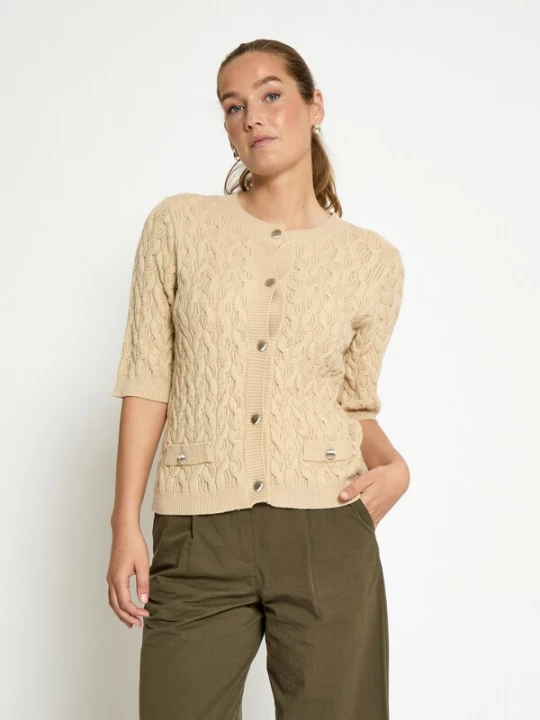 Foto van product minus Gebreid vest 'Filucca' beige