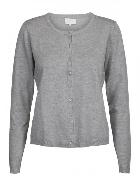 Foto van product minus Gebreid vest 'New Laura' grijs gemêleerd