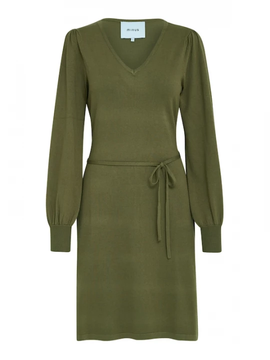 Foto van product minus Gebreide jurk 'Astrid' groen