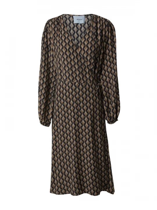 Foto van product minus Jurk 'Marceline' beige / lichtbruin / zwart