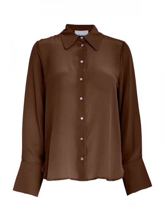 Foto van product minus Shirt 'Caty Silk' bruin