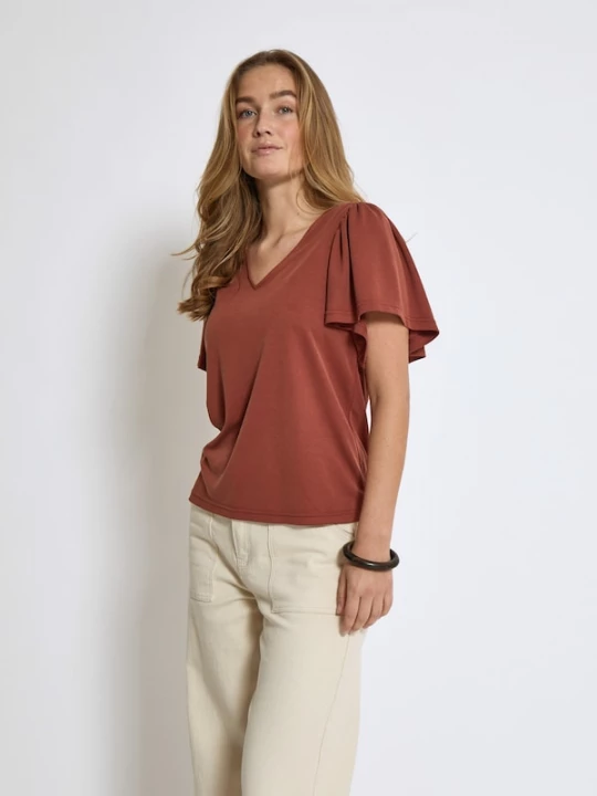 Foto van product minus Shirt 'Rianne' roestrood