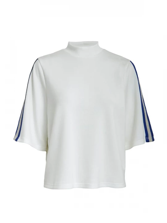 Foto van product minus Shirt 'Sarah' blauw / wolwit / natuurwit